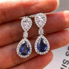 Elegant sapphire drop earrings for women