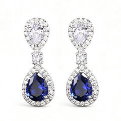Elegant sapphire drop earrings for women