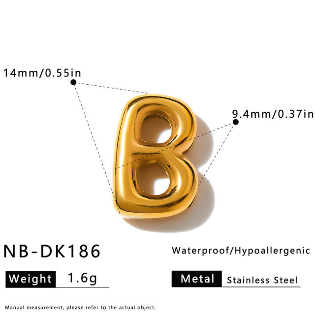 Hot sale initial letter DIY stainless steel bracelet