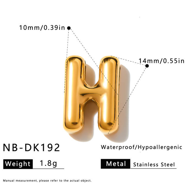 Hot sale initial letter DIY stainless steel bracelet