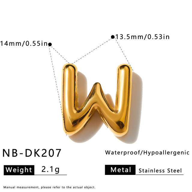 Hot sale initial letter DIY stainless steel bracelet