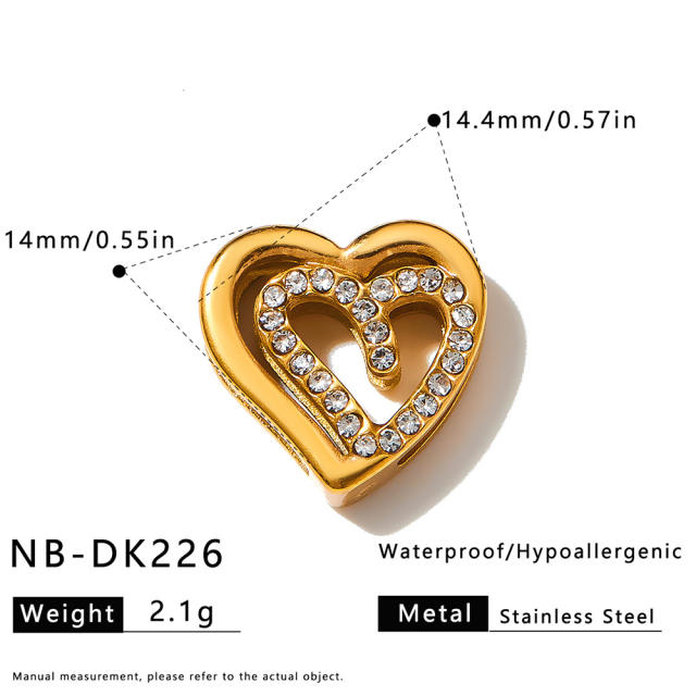 Hot sale initial letter DIY stainless steel bracelet