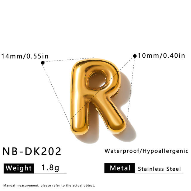 Hot sale initial letter DIY stainless steel bracelet
