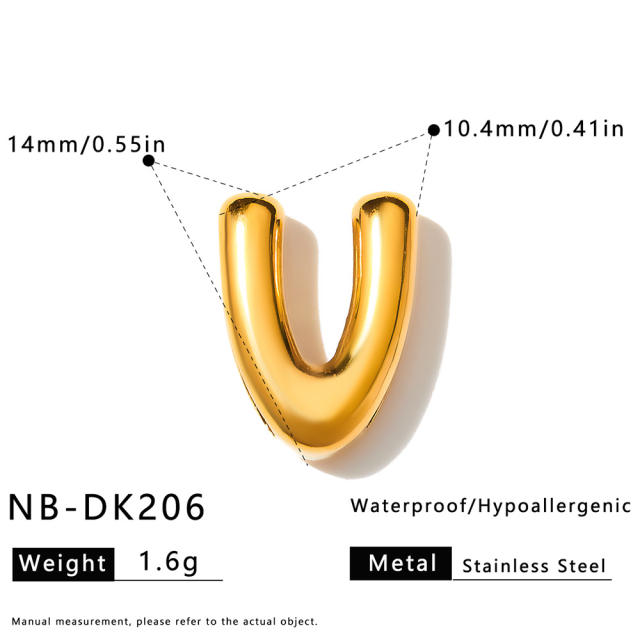 Hot sale initial letter DIY stainless steel bracelet