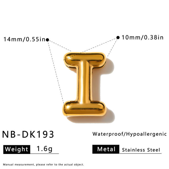 Hot sale initial letter DIY stainless steel bracelet