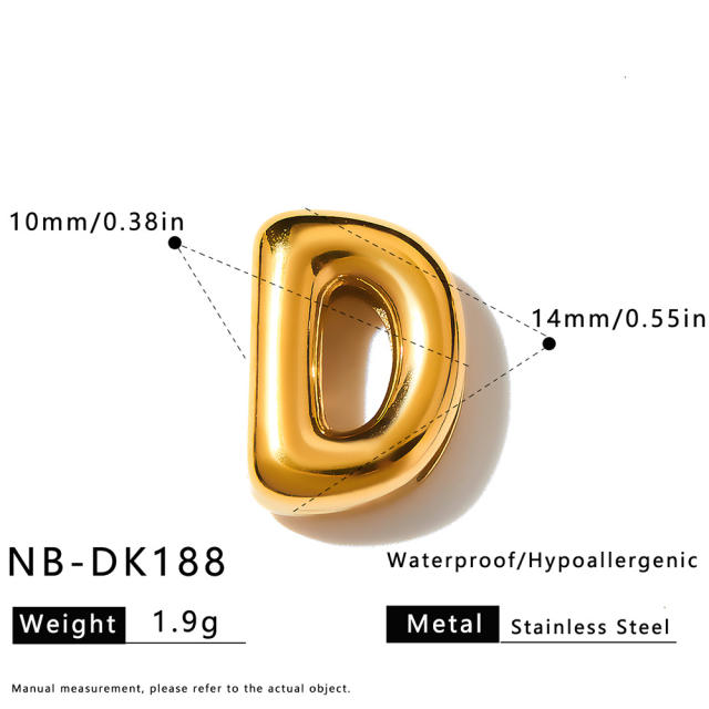 Hot sale initial letter DIY stainless steel bracelet