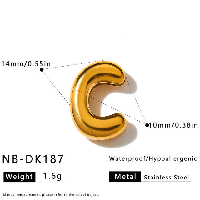 Hot sale initial letter DIY stainless steel bracelet