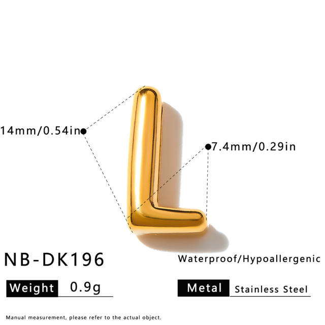 Hot sale initial letter DIY stainless steel bracelet