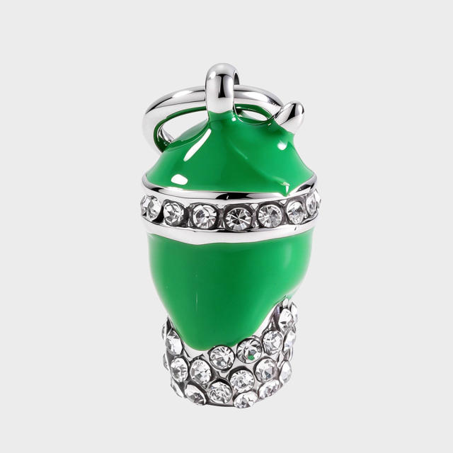 Sweet color enamel cake heart stereo stainless steel charms diy jewelry accessory