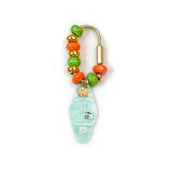 Y2K colorful bead outdoor U shape keychain bag charms