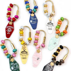 Y2K colorful bead outdoor U shape keychain bag charms