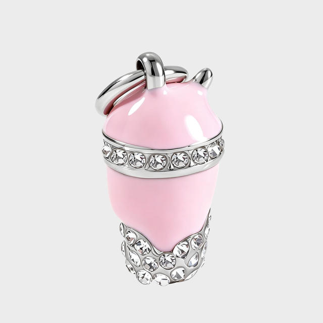 Sweet color enamel cake heart stereo stainless steel charms diy jewelry accessory