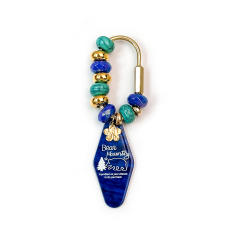 Y2K colorful bead outdoor U shape keychain bag charms