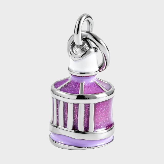 Sweet color enamel cake heart stereo stainless steel charms diy jewelry accessory