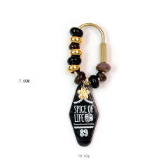Y2K colorful bead outdoor U shape keychain bag charms
