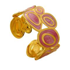 Cheap price color enamel geometric shape stainless steel bangle wide bangle