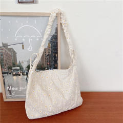 Fresh Daisy Canvas Bag Women's Artistic Shoulder Bag floral crossbody bag