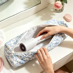 Hair dryer bag with floral patterns large capacity travel storage bag