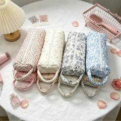 Hair dryer bag with floral patterns large capacity travel storage bag