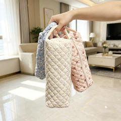 Hair dryer bag with floral patterns large capacity travel storage bag