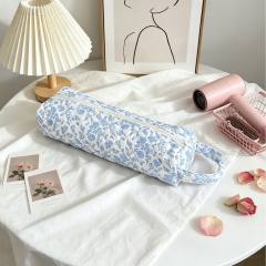 Hair dryer bag with floral patterns large capacity travel storage bag