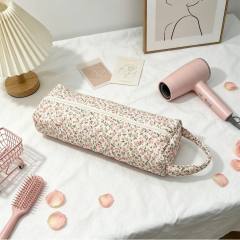 Hair dryer bag with floral patterns large capacity travel storage bag