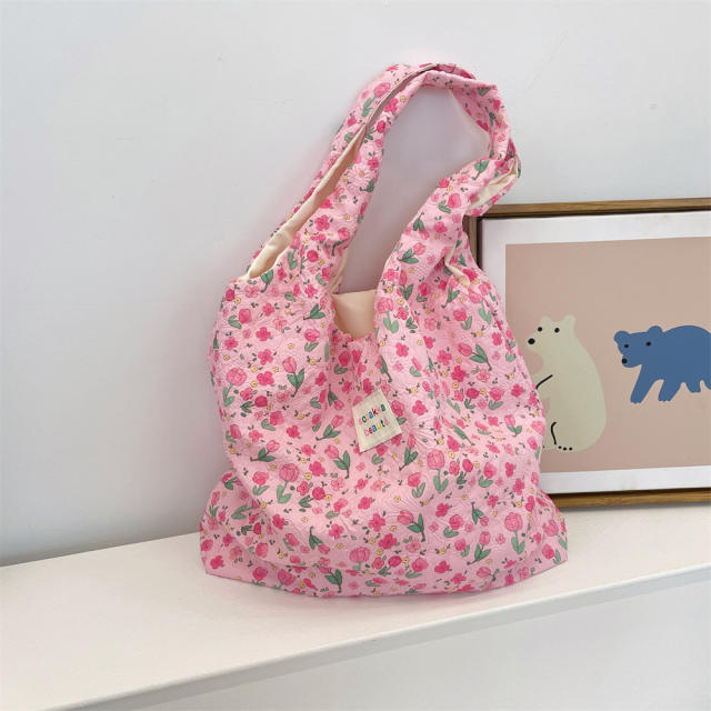 Autumn and Winter Korean Style Sweet Cartoon Bear Embossed Shoulder Bag Daily All-match Student Underarm Vest Bag for Women