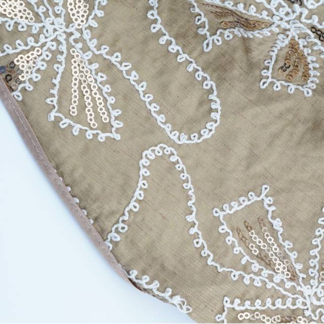 Autumn and Winter Handmade Embroidered Sequin Headscarf