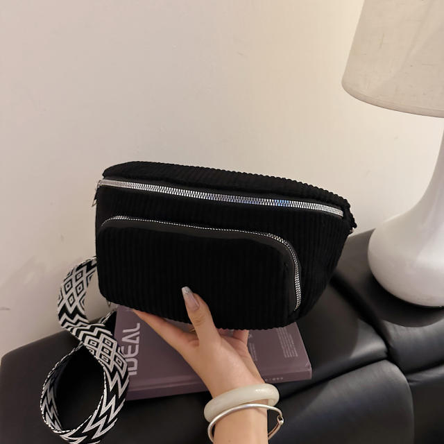 Autumn Winter Corduroy Casual Dumpling Bag Simple Lightweight Crossbody Bag