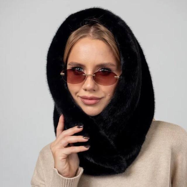 Plush Hat for Women Thickeneded Winter Anti-Freeze Ear Muffs Neck Protectors hat