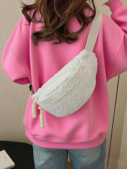 Autumn Winter Large Capacity plush bag Korean Crossbody Bag Casual Waist Bag Chest Bag