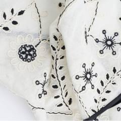 Embroidered Floral Headscarf Triangular Scarf