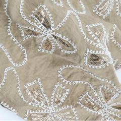 Autumn and Winter Handmade Embroidered Sequin Headscarf