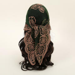 Hot popular embroidered 80cm square scarf headscarf decorative scarves