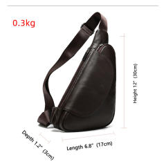 Retro Multifunctional Chest Bag First-Layer Cowhide Shoulder Bag