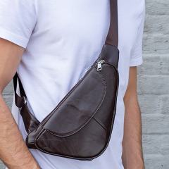 Retro Multifunctional Chest Bag First-Layer Cowhide Shoulder Bag