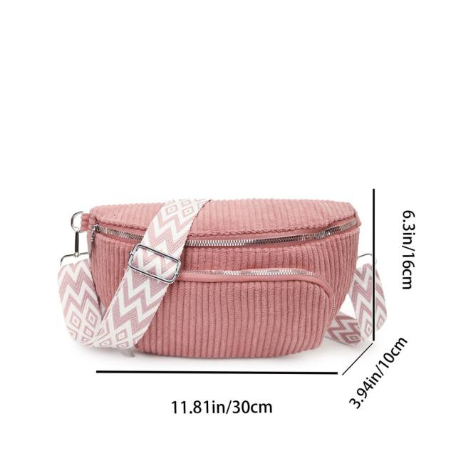 Autumn Winter Corduroy Casual Dumpling Bag Simple Lightweight Crossbody Bag
