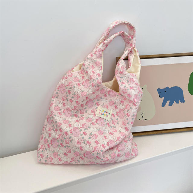 Autumn and Winter Korean Style Sweet Cartoon Bear Embossed Shoulder Bag Daily All-match Student Underarm Vest Bag for Women