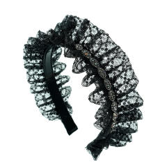 Korean-style Gippple Pleated Rhinestone Hair Hoop headband