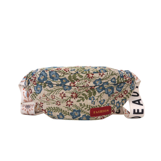 Small Women's Bag Fashion Autumn Retro Wide Strap Crossbody Bag Chest Bag Waist Bag