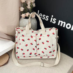 New Fruit Strawberry Printed Large Capacity Multi-pocket Bag