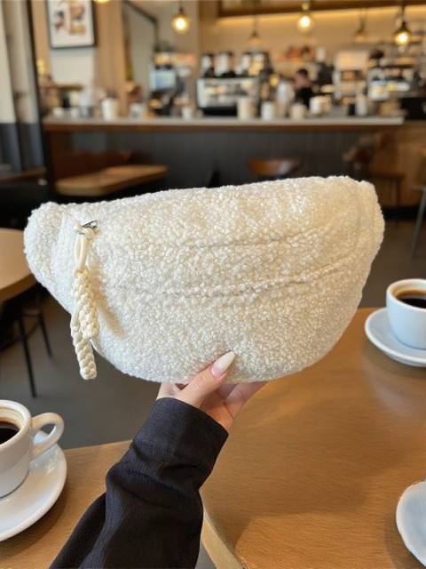Autumn Winter Large Capacity plush bag Korean Crossbody Bag Casual Waist Bag Chest Bag