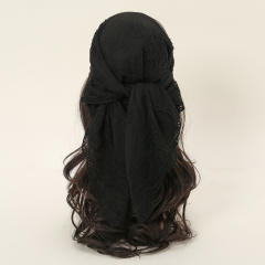 Hot popular embroidered 80cm square scarf headscarf decorative scarves