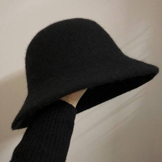 Women's Autumn Winter Fisherman Hat British Retro Style Furry Thickened Basin Hat