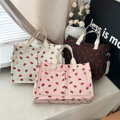 New Fruit Strawberry Printed Large Capacity Multi-pocket Bag
