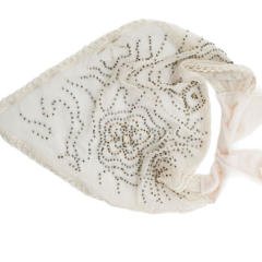 Retro Forest Style Lace Embroidered Triangle Scarf Headscarf for Women