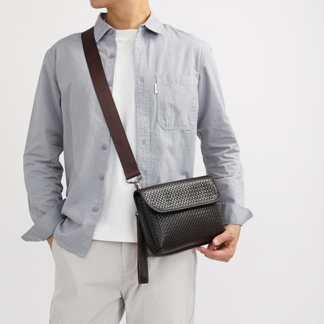 Leather Bag Men's Fashion Shoulder Bag Street Outdoor Messenger Bag