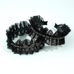 Korean-style Gippple Pleated Rhinestone Hair Hoop headband