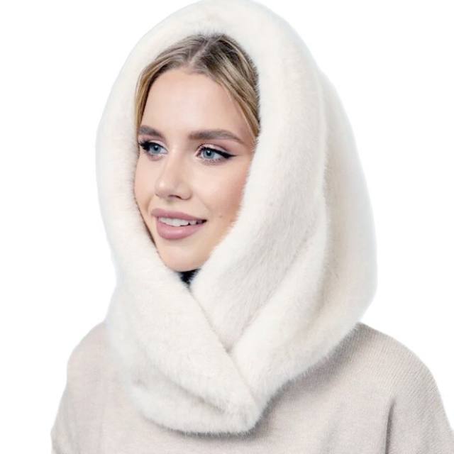 Plush Hat for Women Thickeneded Winter Anti-Freeze Ear Muffs Neck Protectors hat