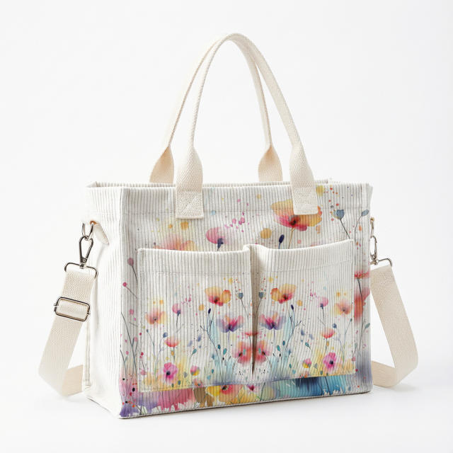 Korean fashion multi color print women handbag crossbody bag
